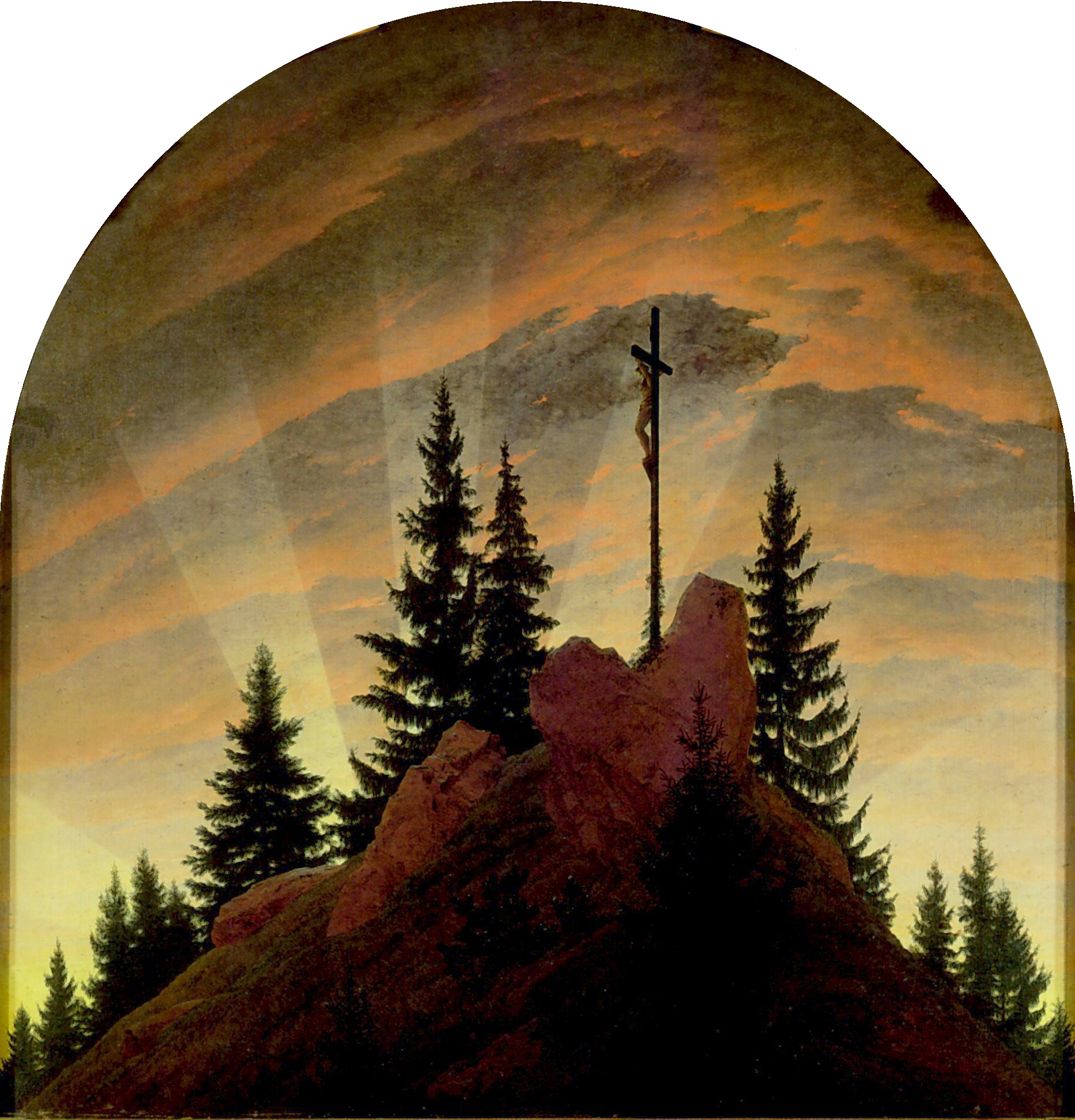 Caspar-David-Friedrich-Cross-in-the-Mountains